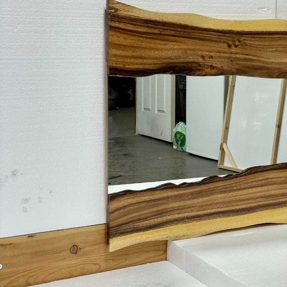 Live Edge Acacia Wood Mirror - Picture 5 of 5